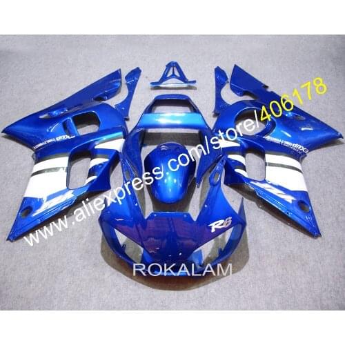 YZF600 R6 98-02 Motofairing For Yamaha YZF R6 1998-2002 Bike Blue White Bodywork Fairing (Injection Molding)