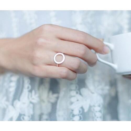 Fashion Jewelry Silver Color Geometric Rings for Women Irregular Adjustable Round Ring Party Statement Rings Anillos Accessories