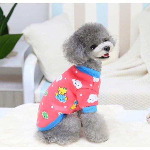 Pet Dog Hoodies Sweater Cartoon Pattern Dress-up Skin-friendly Pet Dogs Sweatshirt Costume Medium Small Dogs