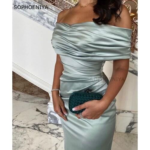 New Arrival Strapless Sky Blue Long evening dresses 2021 Abendkleider Straight Cheap formal dress Abaya dubai Robe soiree