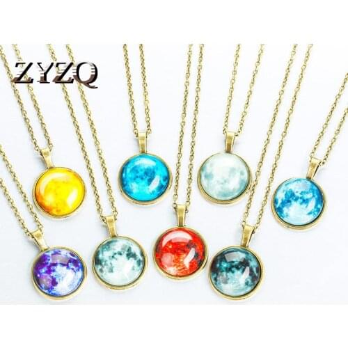 ZYZQ Romantic Dreamy Galaxy Sky Necklace Fashion Glow-In-Dark Accessories Jewelry Special Birthday Gift For Girlfriend Hot Sale