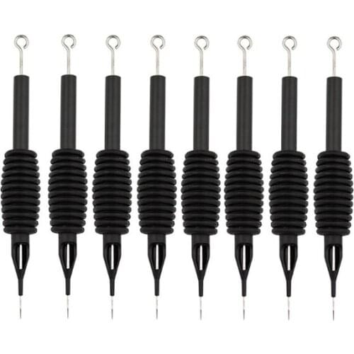 10pcs 19mmTattoo Needle Sterile Disposable Tattoo Nozzle Needle Tips and Tube Grip 1/3/5/7/9/11/15RL Tattoo Gun Supplies Machine