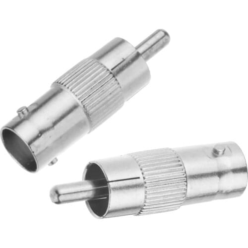 2Pcs/lot BNC Female to RCA Male Coax Cable Connector Coupler Adapter for CCTV Camera Audio Camera security system