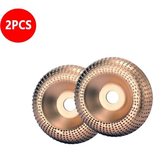 New 2PCS 100mm Wood Shaping Disc Grinding Wheel Rotary Disc Sanding Polish Wood Carving Disc Tools For Angle Grinder 4inch Bore