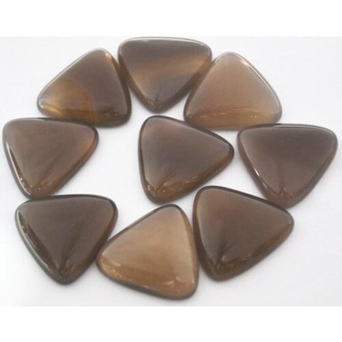 25x25x8mm Fashion Natural Stone Cabochons CAB Triangle Gray Onyx Beads For DIY Jewelry Making Side length 10PCS Free Shipping