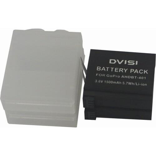3pcs 3.7V 1500mAh AHDBT-401 AHDBT 401 AHDBT401 Rechargeable Camera Battery+battery case for GoPro HERO4 GoPro AHDBT-401 AHBBP-40
