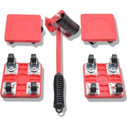 5pcs/set Furniture Moving Transport Roller Set 360 Degree Professional Furniture Mover Tools Shifter Lifter Moving Wheels Kit