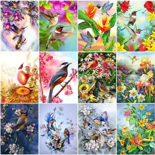 5d Diamond Painting Full Square/Round Hummingbird Cross Stitch Diamond Rhinestones Embroidery Animals Bead Picture Kits