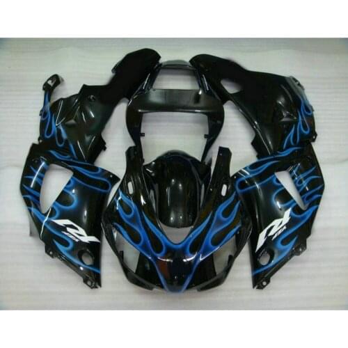 ABS motorcycle injection mold fairings kit for YAMAHA 1998 1999 YZF R1 98 99 blue flame bodywork fairing kits