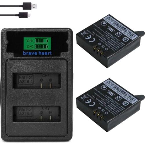 1400mAh Battery For Original Xiaomi Yi 2 yi 4k Batteries+ TYPE-C Charger for Xiaoyi Yi Lite Action Camera