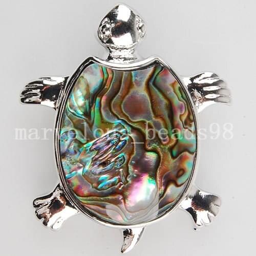Free shipping Fashion Jewelry New Zealand Ablone Shell Turtle Pendant Bead MC1727