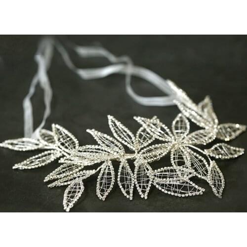 Bride Side Clip Hair Accessories Simple Sweet Rhinestone Edge Clip Korean Headdress Wedding Headbands for Women Designer
