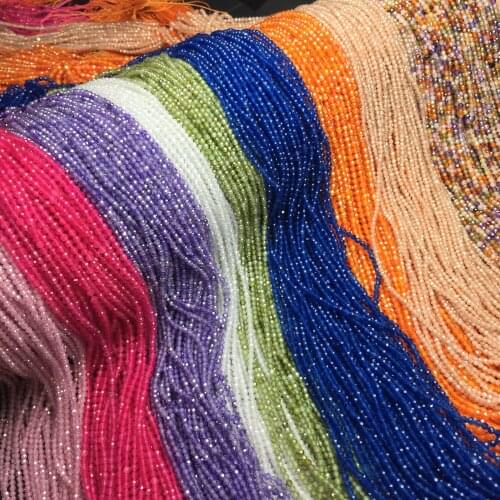 Natural Faceted Zircon CZ Beads 2mm Loose Spacer Beads For Jewelry Making Diy Charm Handmade Bracelet Necklace Accessories 15