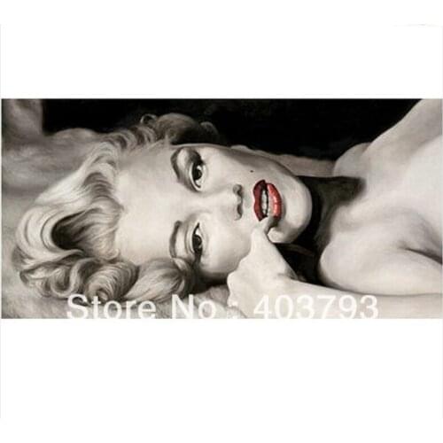 Pure hand-drawn OIL PAINTING ART"MARILYN MONROE"ON CANVAS 20x36inch decorative wall pictures home decor