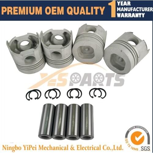 Piston Kit Set For ISUZU 4BD1 4BD1-T Engine Hitachi EX120 EX150 excavator