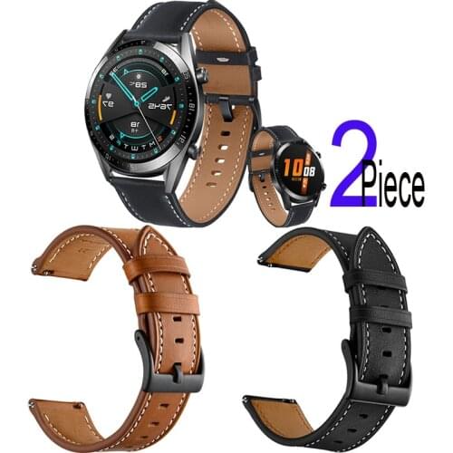 Smart Watchband For Huawei Watch GT 2 46mm Pro 2e Honor Magic 2 46mm 42mm Dream ES Watch Strap Leather Wristband Bracelet