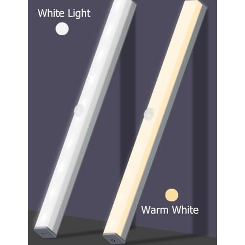 21cm 29cm 14 LEDs 20 LEDs Long Strip Under Cabinet Light Magnetic Closet Lights Motion Sensor Closet Lamp For Kitchen Wardrobe