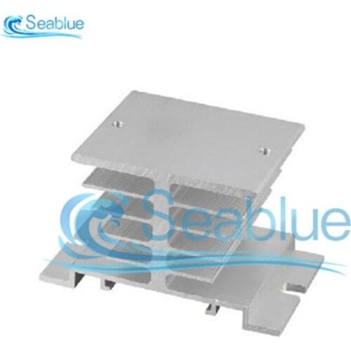 Mini Single Phase Solid State Relay SSR Aluminum Heat Sink Dissipation Radiator Newest Rail Mount For 10A 25A 40A 100A Relay