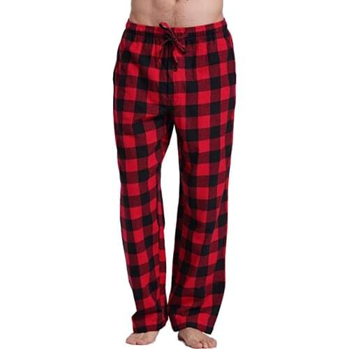 Fashion Unisex Casual Plaid Pants Loose Sport Plaid Pajama Pants Trousers Casual Harem Piżama Męska Men Streetwear Pants #T1G