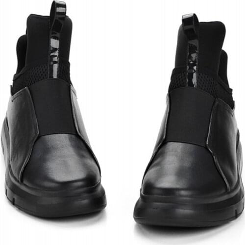 Winter Fleece Warm Boots Men Korean Fashion Genuine Leather Casual Shoes Brand Luxury Round Toe Black Ankle Boots Male