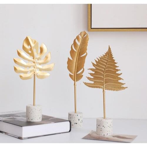 Mint Turtle Back Fern Leaf Feather Design Home Living Room TV Cabinet Desk Ornaments Decor Home Decor Fine Workmanship