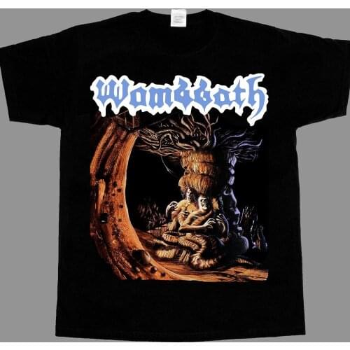 Wombbath internal caustic torments new short long sleeve black t shirt