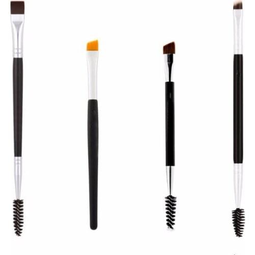 New Portable Double Head Eyebrow Comb Eyebrow Eyelash Eyeliner Eyeshadow Palette Makeup Brushes Cosmetic Tool Hot Sale