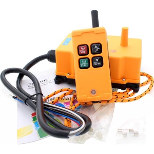 OBOHOS 12V 24V 220V 380V HS-4 4 Channels 1 Speed Control Hoist industrial wireless Crane Radio Remote Control System