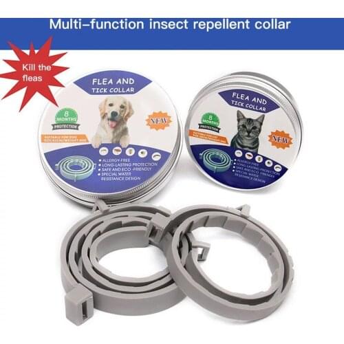 Flea And Tick Collar For Dogs Cats Up To 8 Month Flea Tick Dog Collar Anti-mosquito and insect repellent Pet collars