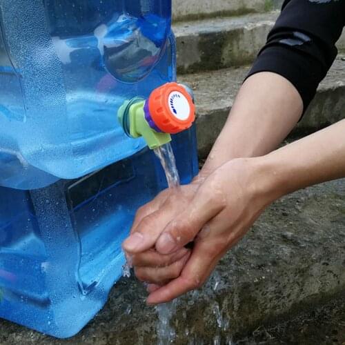 15L 20L Pure Water Plastic Bucket Home Water Storage Container With Lid Car Self-driving Tour With Faucet Mineral Water Barrel