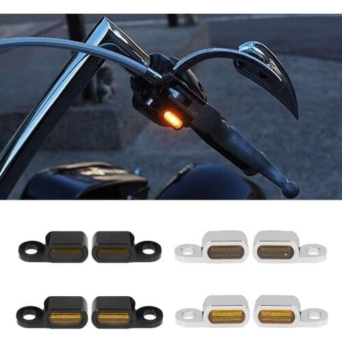 Handlebar LED Marker Lights Turn Signal For Harley Sportster Touring Softail Mechanical Clutch Hydraulic Clutch