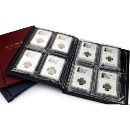 CERTIFIED COIN SLAB BOOK applicable for 16 cases 4 Pages