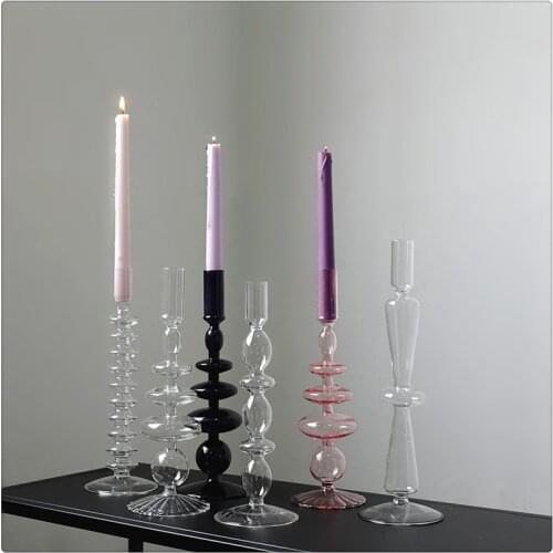 Glass Candle Holders Candle Stand wedding candle Holders set Centerpieces for Home Decoration, Wedding and Anniversary