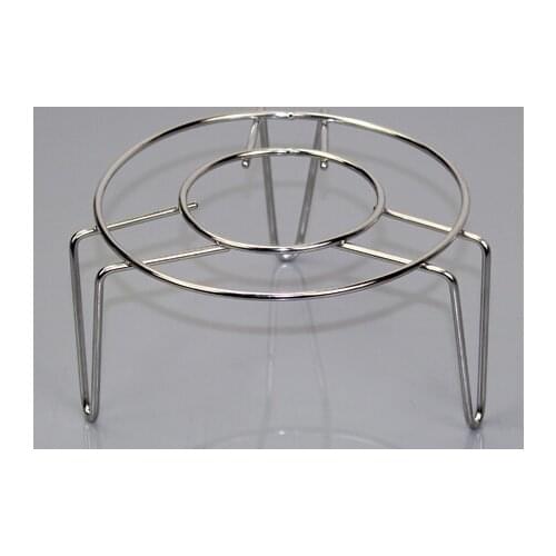 Stainless steel steaming rack round frame dish rack heat insulation pad measurement 15cm