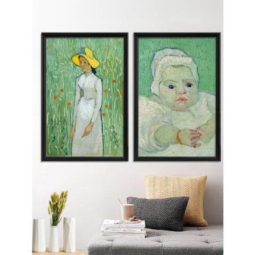 Van Gogh woman sheep shearer December WLANL ronkerkhoven Verliefde paartjes in het park Voyer d'Argenson te Asnières Poster Room