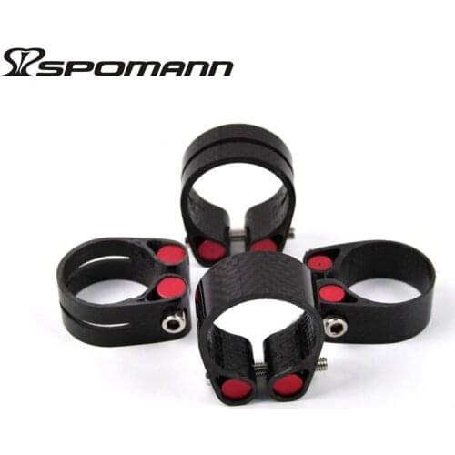 Carbon Seat Post Clamp Fit For Bikes Seatposts MTB Road Bike Seat Tube Clip Clamp lock 3K Black Cycling Parts