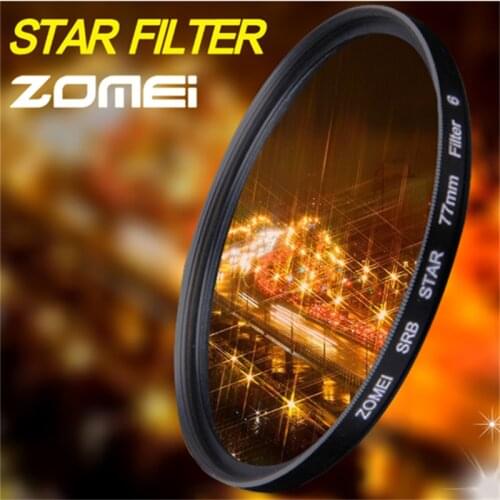 Zomei Star Filter 52 55 58 62 67 72 77 82mm Star-Effect Twinkle Lens For DSLR Canon Nikon Sony Camera Lens Star Line Filter
