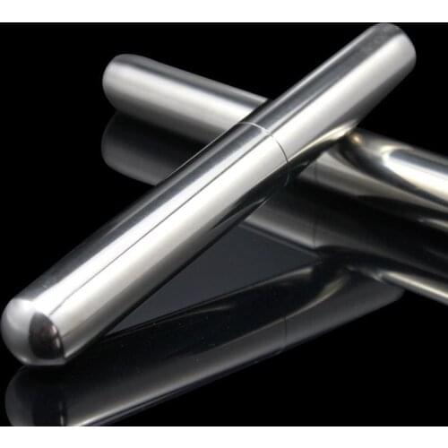 1pc Stainless Steel Cigar Tube Storage Case Tobacco Cigarettes Holder 17x2cm