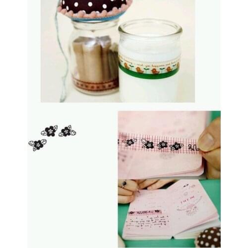 10 Rolls Mixed Adhesive Cartoon Sticker Scrapbooking Decoration student supplies