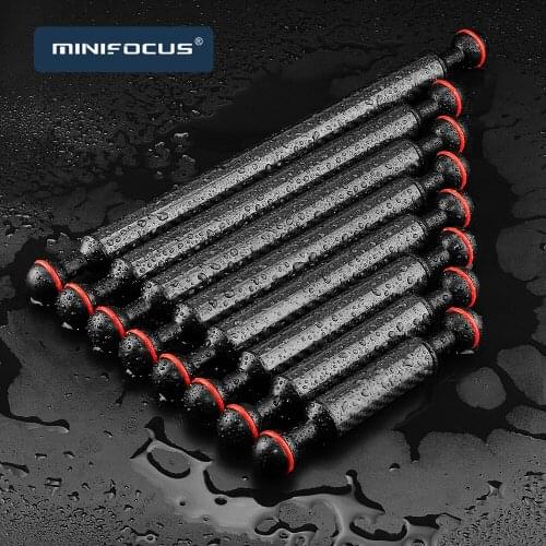 2 x D25mm Carbon Fiber Underwater Float Arm for Diving Tray Video Light/Strobe Buoyancy Dual Ball Floating System Mounting