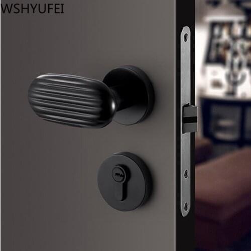 European style mute indoor handle lock door handle bedroom bathroom door lock simple modern split lock furniture hardware