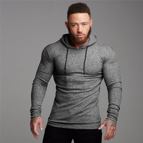 Brand Casual Mens Long Sleeve Hooded Sweaters Spring Autumn Pullovers T Shirt Simple Clothing Slim Loose Male Sports T Shirts
