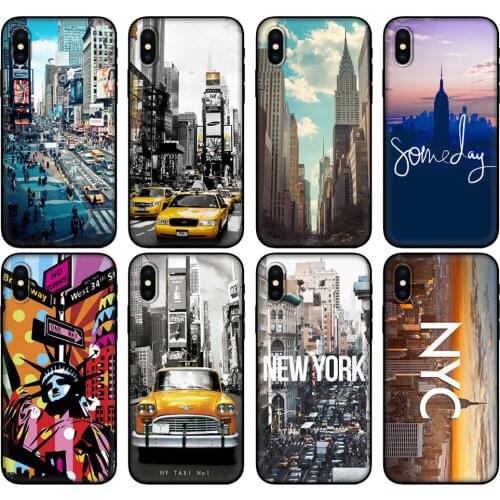 Black tpu Case For OPPO Realme C11 Case For Realme C 11 RealmeC11 Back RMX2185 Case Cover NYC NEW YORK city