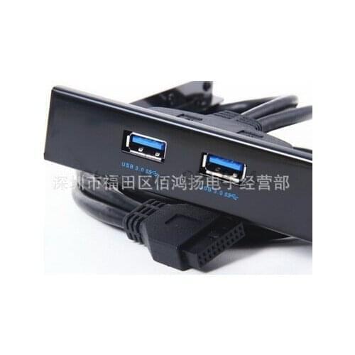 By dhl or ems 100pcs 20Pin 2 Ports USB 3.0 Hub USB3.0 Front Panel Bracket Adapter Cable for PC Desktop 3.5 Inch Floppy Bay