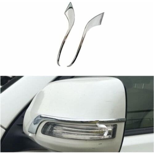 For Toyota Prado Landcruiser 2014-2018 Car Front Side Rearview Mirror Cover Moulding Stripe Trim ABS Styling Garnish Sticker