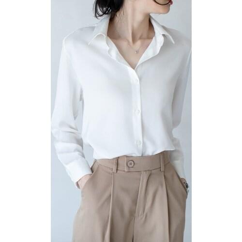 ECOATUP Womens Satin Shirts