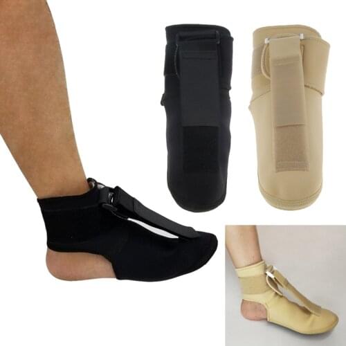 Black Flesh Stretchy Foot Drop Brace, Plantar Fasciitis Sleep Feet Support for Health Massage Men Women