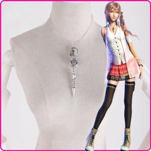Final Fantasy XIII FF13-2 SERAH FARRON Engagement Necklace Pendant Couple Lovers Jewelry Resin Necklaces Cosplay Props Gifts