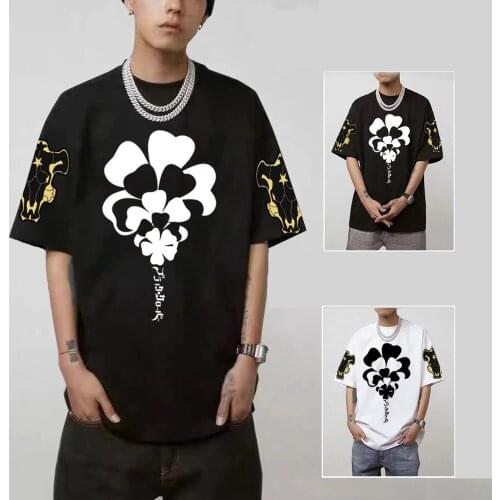 Anime Black Clover T-shirt Men women Funny Anime casual Hip Hop Top Tees Male casual street style