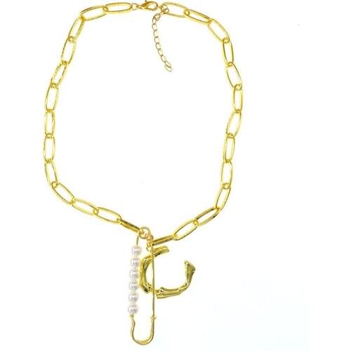 Geometric Pendant Necklaces Jewelry Romantic Crystal Pendant Pearl Chain Necklace For Women Female Gift